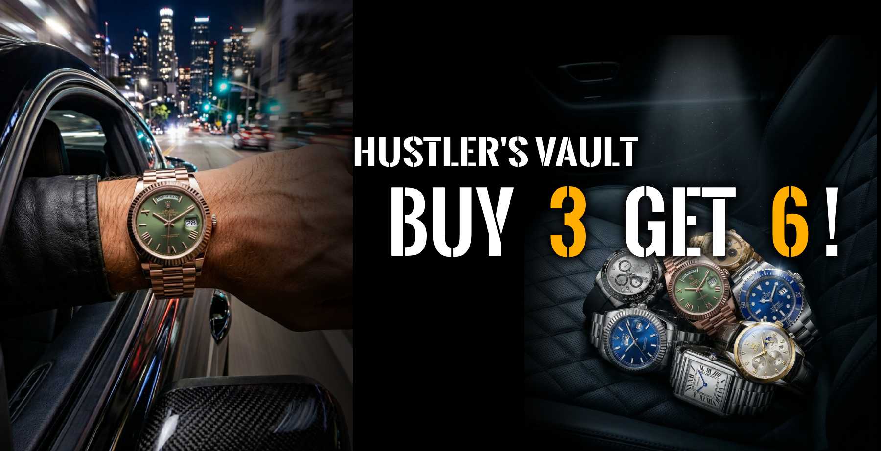 Hustler's 6-Pack — six premium watches