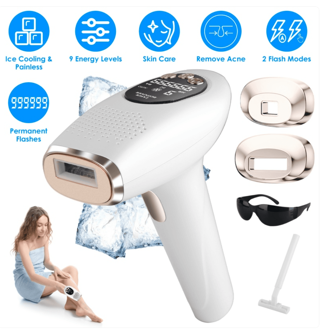 3-in-1 Ice Cooling IPL Hair Removal Device